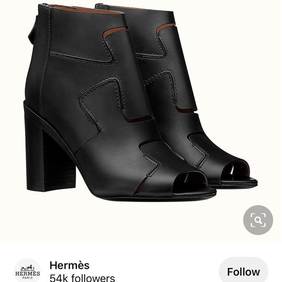 BNIB Hermès open-toe Rock booties - size 38.5 - Picture 5 of 14
